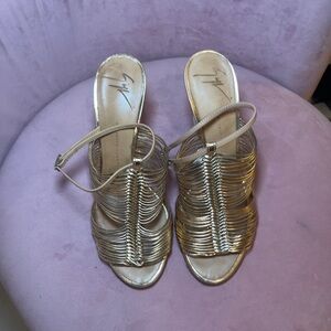giuseppe zanotti heels - gold